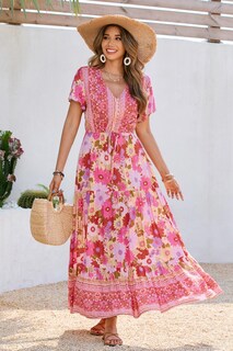 Foto 3 | Foto 3 | Vestido R.vivimos De Algodón Con Estampado Floral De Verano Para Mujer - Venta Internacional.