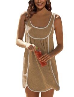 Foto 1 | Foto 1 | Vestido Athlisan Summer Athletic Sin Mangas Para Mujer  Color Caqui - Venta Internacional.