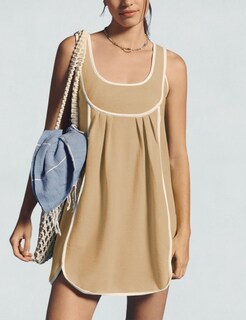 Foto 4 | Foto 4 | Vestido Athlisan Summer Athletic Sin Mangas Para Mujer Color Caqui - Venta Internacional.