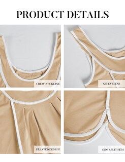 Foto 7 | Foto 7 | Vestido Athlisan Summer Athletic Sin Mangas Para Mujer  Color Caqui - Venta Internacional.