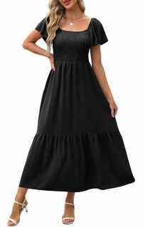 Foto 4 | Foto 4 | Vestido Largo Casual Ofeefan Para Mujer Con Mangas Negro Xl - Venta Internacional.