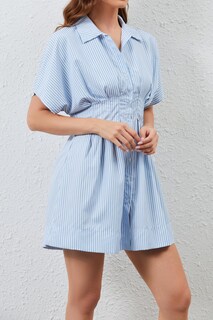 Foto 3 | Foto 3 | Vestido Jeibkouy De Verano De Manga Corta Con Botones En La Parte Delantera Para Mujer - Venta Internacional.