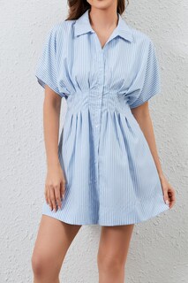 Foto 5 | Foto 5 | Vestido Jeibkouy De Verano De Manga Corta Con Botones En La Parte Delantera Para Mujer - Venta Internacional.