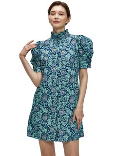 Foto 1 | Foto 1 | Vestido Camisero Lifeshe Para Mujer Verano Manga Abullonada Azul Floral - Venta Internacional.