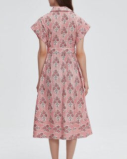 Foto 2 | Foto 2 | Vestido Ezapine Para Mujer Verano 2025 Casual Con Alas Florales Rosa - Venta Internacional.