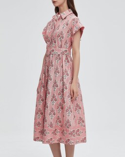 Foto 3 | Foto 3 | Vestido Ezapine Para Mujer Verano 2025 Casual Con Alas Florales Rosa - Venta Internacional.