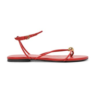 Foto 1 | Foto 1 | Sandalias Xbkxmk Con Tiras Planas Rojas Para Mujer Slingback - Venta Internacional.