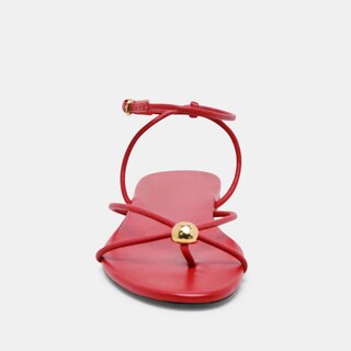 Foto 4 | Foto 4 | Sandalias Xbkxmk Con Tiras Planas Rojas Para Mujer Slingback - Venta Internacional.