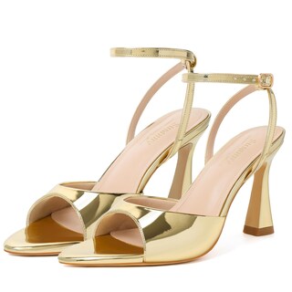 Foto 1 | Foto 1 | Sandalias De Tacón Alto Susanny Gold Para Mujer Con Punta Puntiaguda De 9 Cm - Venta Internacional.