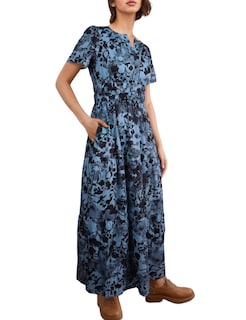 Foto 2 | Foto 2 | Vestido Largo Accpur Para Mujer Estilo Bohemio Floral Cuello En V Azul Marino - Venta Internacional.