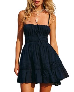 Foto 1 | Foto 1 | Vestido De Playa Foremode Summer Women Bodycon Con Bolsillos Azul Marino M - Venta Internacional.