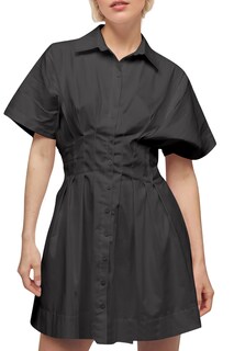 Foto 1 | Foto 1 | Vestido Camisero Synound Para Mujer Con Botones En La Parte Delantera Hacia Abajo Negro - Venta Internacional.