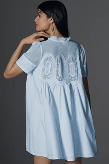 Foto 4 | Foto 4 | Vestido Vaoyiu De Encaje A Ganchillo Para Mujer Mini Azul Talla L - Venta Internacional.