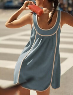Foto 3 | Foto 3 | Vestido Athlisan Summer Athletic Sin Mangas Para Mujer Azul/gris - Venta Internacional.