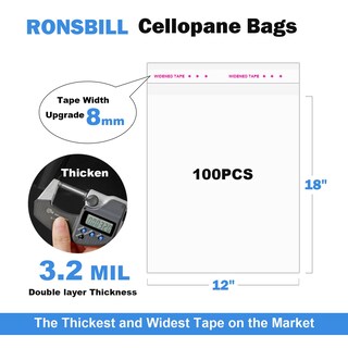 Foto 2 | Foto 2 | Bolsas De Plástico Ronsbill 100 Unidades 30 X 45 Cm 80 Micras Autoadhesivas - Venta Internacional.