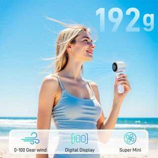 Foto 5 | Foto 5 | Ventilador Portátil De Mano Con Batería Narix Turbo De 14000 Rpm Y 10 H - Venta Internacional.