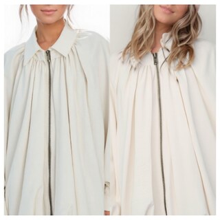 Foto 3 | Foto 3 | Chaqueta Xunger Puffed Bomber Para Mujer De Gran Tamaño Color Beige - Venta Internacional.
