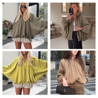 Foto 4 | Foto 4 | Chaqueta Xunger Puffed Bomber Para Mujer De Gran Tamaño Color Beige Talla L - Venta Internacional.