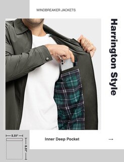 Foto 5 | Foto 5 | Chaqueta Cortavientos Ligera Tbmpoy Para Hombre Color Gris Antracita Xxxl - Venta Internacional.