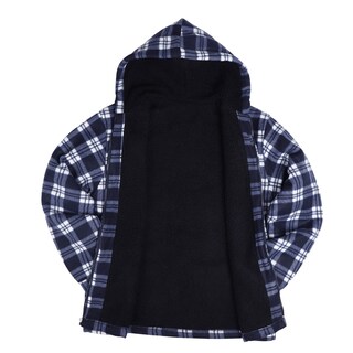 Foto 5 | Foto 5 | Chaqueta Gary Com De Franela A Cuadros Sherpa Con Forro Polar Azul Marino 5xl Para Hombre - Venta Internacional.