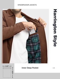 Foto 5 | Foto 5 | Chaqueta Cortavientos Ligera Para Hombre Tbmpoy Color Marrón Talla L - Venta Internacional.