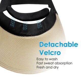 Foto 2 | Foto 2 | Sombrero Con Visera Lvaiz Sun Straw  Ala Ancha  Enrollable  Playa  Beige - Venta Internacional.