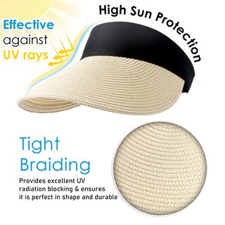 Foto 3 | Foto 3 | Sombrero Con Visera Lvaiz Sun Straw  Ala Ancha  Enrollable  Playa  Beige - Venta Internacional.