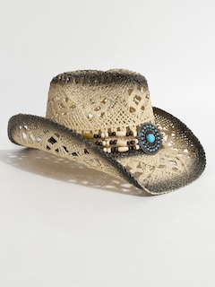 Foto 5 | Foto 5 | Sombrero Vaquero Qwinee Western Straw Para Mujer Y Hombre Color Beige Y Blanco - Venta Internacional.