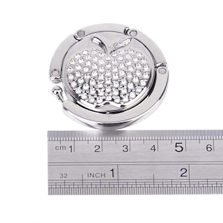 Foto 5 | Foto 5 | Gancho Plegable Para Bolsos Uonlytech  Plateado  Con Diamantes De Imitación - Venta Internacional.
