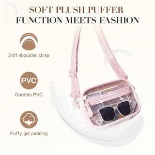 Foto 4 | Foto 4 | Bolsa Acolchada Transparente Missnine Puffy Para Eventos De Estadio Para Mujeres - Venta Internacional.