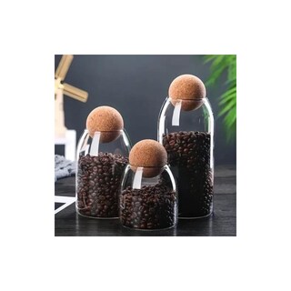 Foto 1 | Foto 1 | Tarro De Vidrio Deco De Corcho Transparente Paquete De 3 Unidades 500/800/1200 Ml - Venta Internacional.