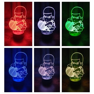 Foto 2 | Foto 2 | Lámpara 3d Illusion Hanamichi Sakuragi Led De 7 Colores - Venta Internacional.