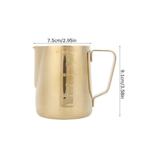 Foto 4 | Foto 4 | Jarra Espumadora De Leche Barismo Coffe De Acero Inoxidable 350 Ml Color Dorado - Venta Internacional.