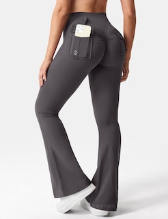 Foto 2 | Foto 2 | Leggins Yeoreo Brittany Flare Con Bolsillos Para Mujer  Color Gris Oscuro  Talla M - Venta Internacional.