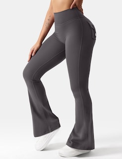 Foto 3 | Foto 3 | Leggins Yeoreo Brittany Flare Con Bolsillos Para Mujer  Color Gris Oscuro  Talla M - Venta Internacional.