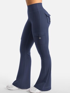 Foto 5 | Foto 5 | Leggins Yeoreo Workout Flare Con Bolsillos Color Azul Marino Talla M - Venta Internacional.