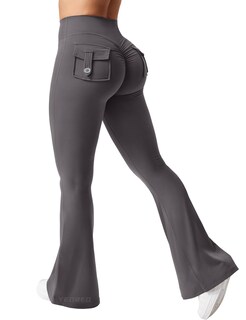 Foto 1 | Foto 1 | Leggins Yeoreo Brittany Flare Con Bolsillos Para Mujer  Color Gris Oscuro  Talla Xs - Venta Internacional.