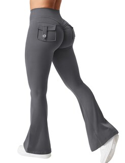 Foto 1 | Foto 1 | Leggins Yeoreo Brittany Flare Con Bolsillos Para Mujer Color Carbón Xxl - Venta Internacional.
