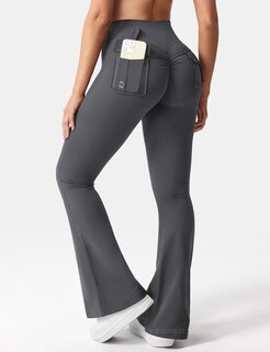 Foto 2 | Foto 2 | Leggins Yeoreo Brittany Flare Con Bolsillos Para Mujer Color Carbón Xxl - Venta Internacional.