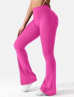 Foto 4 | Foto 4 | Leggins Yeoreo Brittany Flare Con Bolsillos Para Mujer  Color Rojo - Venta Internacional.