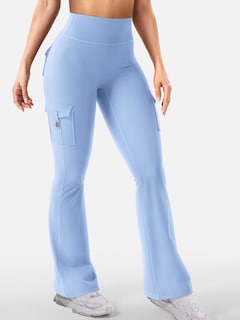 Foto 4 | Foto 4 | Leggins Yeoreo Workout Flare Con Bolsillos Cintura Alta Azul Claro - Venta Internacional.