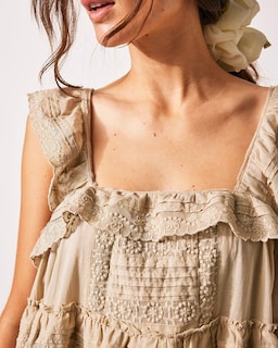 Foto 4 | Foto 4 | Vestido De Sol Para Mujer Romper Gacaky Casual Con Volantes Casual - Venta Internacional.