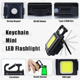 Foto 4 | Foto 4 | Llavero Con Linterna Portátil Recargable Led 800 Lúmenes - Venta Internacional.