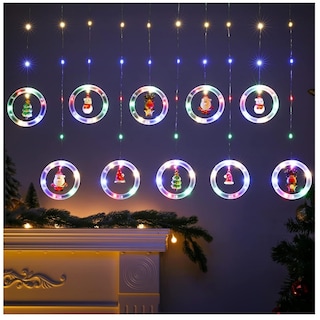 Foto 5 | Foto 5 | Cortina Navideña Con Forma De Cascada Y Guirnaldas 10 M 220 V - Venta Internacional.