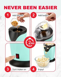 Foto 4 | Foto 4 | Máquina Para Hacer Palomitas Hot Air Miyugame 16 Tazas Eléctrica Roja Con Accesorios - Venta Internacional.