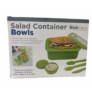 Foto 3 | Foto 3 | Recipiente De Plástico Para Alimentos Con Cubertería Green Taper - Venta Internacional.