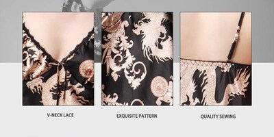 Foto 4 | Foto 4 | Conjunto De Pijama Zuevi Para Mujer Sedoso Satinado Con Camisa Bata Y Pantalones - Venta Internacional.