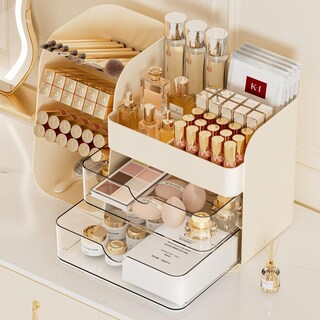 Foto 3 | Foto 3 | Organizador De Maquillaje Booklov Con Soporte Para Brochas Para Vanity Cream - Venta Internacional.