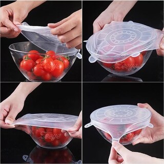 Foto 2 | Foto 2 | Juego De 3 Tapas De Silicona Extensibles Y Selladas Antiescurrimiento Paquete De 6 - Venta Internacional.