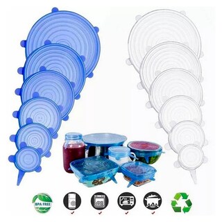 Foto 5 | Foto 5 | Juego De 3 Tapas De Silicona Extensibles Y Selladas Antiescurrimiento Paquete De 6 - Venta Internacional.